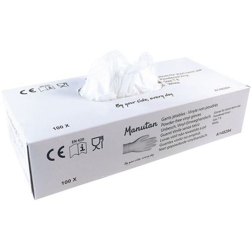 Beschichtete Vinyl-Einweghandschuhe - Manutan Beschichtete Vinyl-Einweghandschuhe - Manutan