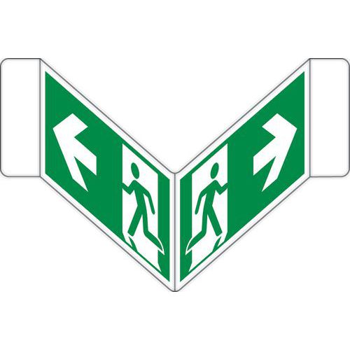 Fluchtwegschild Notausgang – Selbstklebende Folie, 10x20 Cm, UV-beständig, Für Innen & Außen