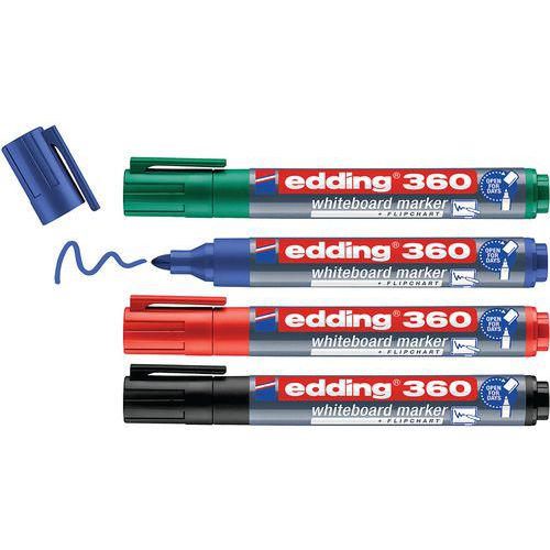 Abwischbarer Whiteboard-Marker, 4er-Pack - Edding 360 Abwischbarer Whiteboard-Marker, 4er-Pack - Edding 360