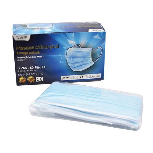 Chirurgische Maske Typ IIR - Box mit 50 Stück Chirurgische Maske Typ IIR - Box mit 50 Stück