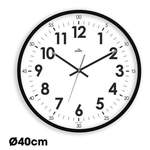 Geräuschlose Quarzuhr Oris Ø 40 cm schwarz - Orium Geräuschlose Quarzuhr Oris Ø 40 cm schwarz - Orium