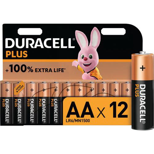 Alkali-Batterie AA Plus 100 % - 12 Stück - Duracell Alkali-Batterie AA Plus 100 % - 12 Stück - Duracell