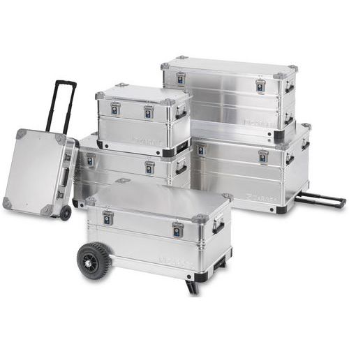 Transportkiste aus Aluminium mit Rollen 28 L bis 195 L