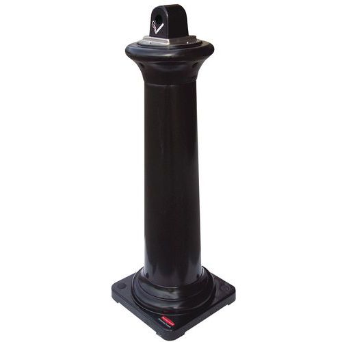 Aschenbecher Groundskeeper Tuscan, schwarz - 600 Zigarettenstummel - Rubbermaid